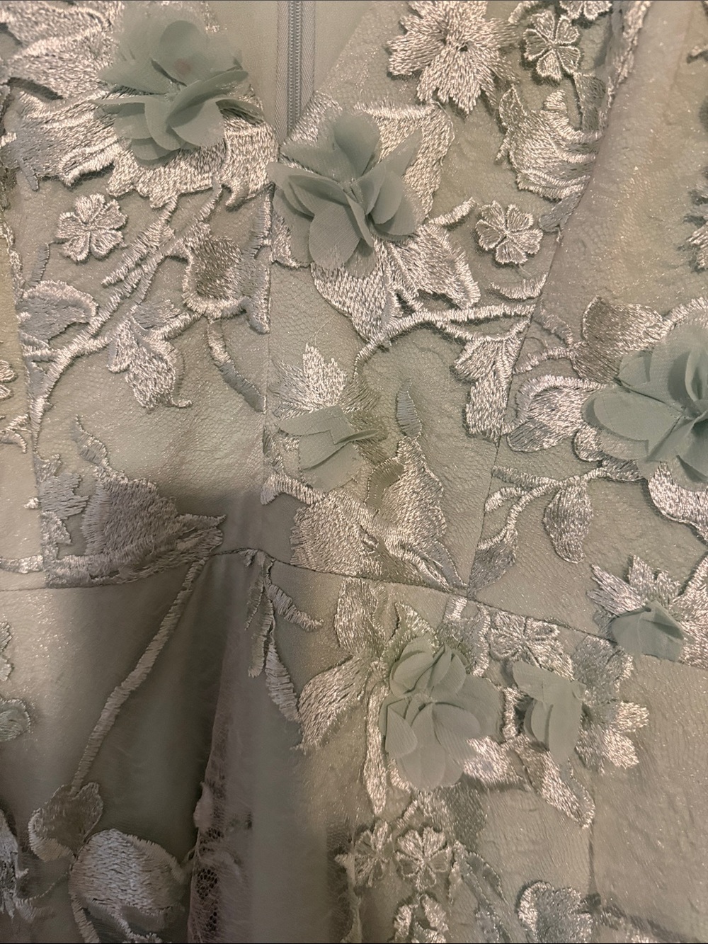 Dress the Population Sage Green Floral Lace Midi Dress - Picture 6 of 11
